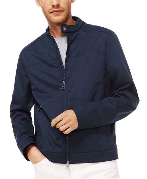 mens michael kors napa racer jacket|Michael Kors Men's Racer Jacket .